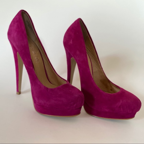 Aldo Women’s Pink Suede Leather Pumps Sz U.S. 6.5 - Picture 1 of 5